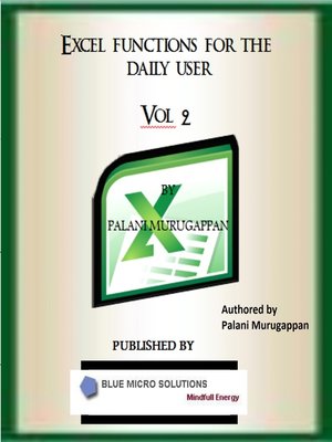 cover image of Excel Functions For The Daily User Vol 2